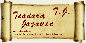 Teodora Jozović vizit kartica